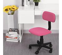 FurnitureR Silla de escritorio para niño, parte trasera baja y ajustable, para escritorio de ordenador, asiento elegante, para estudiar, hacer deberes, etc. sin reposabrazos, color rosa