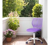 FurnitureR Silla de jardín de Interior giratoria Altura Ajustable 360 Grados Tela PP Respaldo PU Ruedas 130 kg para terraza jardín de Invierno