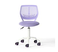 FurnitureR Silla de Oficina en casa, ergonómica, Ajustable, giratoria de Altura, Silla ejecutiva para Ordenador, para casa, Oficina, Estudio, Color Morado Claro