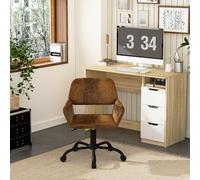 FurnitureR - Silla de Oficina Infantil con apoyabrazos Bajos, Asiento Mullido Ante Altura Ajustable, 360° giratoria, Silla con Ruedas Moderna para habitación Infantil o Adolescente