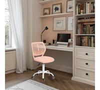 FurnitureR Silla de Oficina Teenage Height Ajustable para Asiento de Ordenador, ergonómico, 40,5 x 44 x 87 cm, Color Rosa