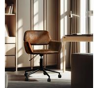 FurnitureR - Silla de recepción, Elegante, con apoyabrazos Bajos, Asiento Mullido, Altura Ajustable, 360° giratoria, Silla con Ruedas, Moderna, Ideal para Sala de Espera, Escuela, hogar, salón