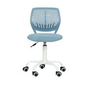 FurnitureR Silla ergonómica Ajustable para Ordenador Ejecutivo, para casa, Oficina, Estudio, Color Azul pálido, de plástico, 38 cm x 39 cm x 75-85 cm
