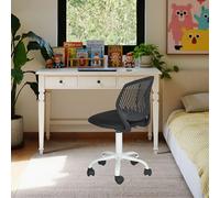 FurnitureR Silla infantil regulable en altura para escritorio, silla ergonómica con respaldo y reposabrazos, silla giratoria con 5 ruedas, para niños de 3 a 10 años, soporta hasta 100 kg
