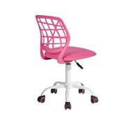 FurnitureR Sillas giratorias de Comedor, 1 Silla de Cocina, Silla Acolchada, Silla giratoria, cómoda Silla con Ruedas, Respaldo, Silla sin Brazos para Comedor, Sala de Estar, Rosa