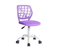 FurnitureR Sillas giratorias de Comedor, 1 Silla de Cocina, Silla Acolchada, Silla giratoria, cómoda Silla con Ruedas, Respaldo, Silla sin Brazos para Comedor, Sala de Estar, púrpura