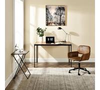 FurnitureR - Sillón de salón Moderno, con apoyabrazos Bajos, Asiento Mullido, Altura Ajustable, 360° Giratorio, diseño versátil Retro, Ideal para salón, rincón de Lectura