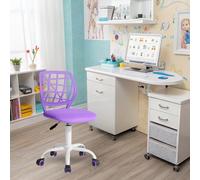 FurnitureR - Sillón Dental Giratorio de 360°, Taburete Colorido para Asistente Dental, Altura Ajustable, ergonomía, para gabinetes dentales, salón de masajes, clínica, 38,5 x 40 x 87 cm, Color Morado