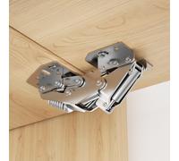 Furniware 2 piezas de bisagras Softclose de 90° para puertas de armario, bisagra para armario, sin necesidad de pretaladro, bisagra para armario de ropa, bisagra para puerta de cocina con amortiguador