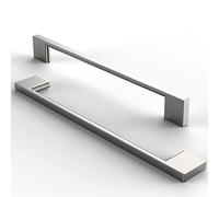 FURNIWARE 5 manijas para muebles, manijas de gabinete de acero inoxidable cepillado, manijas de cocina, manija de muebles para cajones,espacio entre orificios 192 mm-níquel cepillado