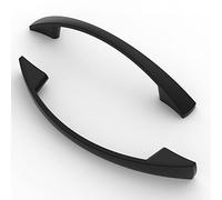 FURNIWARE Tiradores de 10 piezas espaciado de agujeros de 96 mm, tiradores de muebles, tiradores de armarios, tiradores de cocina, manijas, tiradores de cajones de muebles,negro mate