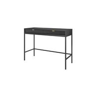 FURNLUX Avon - Mesa consola de estilo retro (104 x 50 x 77 cm), color negro