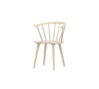 FURNLUX Bobby - Silla de comedor (madera, diseño elegante, 55 x 53 x 76 cm, altura del asiento: 45 cm, profundidad del asiento: 48 cm, respaldo redondeado)
