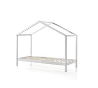 FURNLUX Dallas - Cuna 90x200 cm, color blanco, madera de pino, 97 x 211 x 170 cm