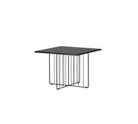 FURNLUX Mesa de centro, color negro, 60 x 45 x 60 cm, 6 kg, moderna, requiere montaje, cuadrada, instrucciones de montaje disponibles, MDF y acero