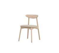 FURNLUX Ven - Silla de comedor (roble blanco, tapizado, 47 x 54 x 80 cm, 7 kg, estructura de madera)