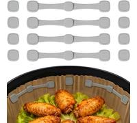 FURNSII Imanes para Freidora de Aire, 12 Pack Air Fryer Imanes para Fijación de Papel, Accesorios Freidora de Aire Imán de Silicona Airfryer Magnet para Cecotec Cosori Ninja (Gris)
