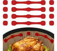 FURNSII Imanes para Freidora de Aire, 12 Pack Air Fryer Imanes para Fijación de Papel, Accesorios Freidora de Aire Imán de Silicona Airfryer Magnet para Cecotec Cosori Ninja (Rojo)