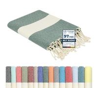 furora Holiday Toalla Playa Grande, Algodon 100 x 200 cm - Compacto, Ligero, Suave | Fouta Beach Towel con Flecos, Pareo, Toallas Piscina Mujer + Hombre | Manta de Viaje y Playa y Manta Picnic