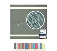 furora HOLIDAY Toalla Playa Grande GIGANTE (algodon) 200 x 200 cm - compacto, ligero, suave | Fouta Beach Towel con Flecos, Pareo, Toalla Piscina mujer + hombre | Manta de Viaje y Playa y Manta Picnic