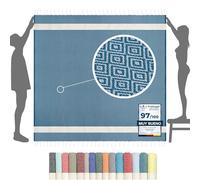 furora HOLIDAY Toalla Playa Grande GIGANTE (algodon) 200 x 200 cm - compacto, ligero, suave | Fouta Beach Towel con Flecos, Pareo, Toalla Piscina mujer + hombre | Manta de Viaje y Playa y Manta Picnic