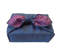 Furoshiki - Paño de regalo japonés, papel ecológico, reversible, piel de tiburón, patrón de flores de cerezo, bolsa ecológica para Navidad, cumpleaños, almuerzo, pastel, botella de vino, funda kimono