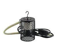FurPaw Lámpara de Calor para Reptiles, Lampara Calefacción 100W Bombilla de Ceramica Infrarroja + Cubierta Protectora, Lámparas Térmicas Terrarios para Tortugas Serpiente Pollos Lagartos Camaleones