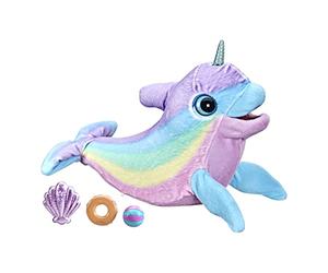 furReal Friends Wavy the Narwhal - Juguete de peluche interactivo con más de 80 sonidos y reacciones, a partir de 4 años, Exclusivo en Amazon