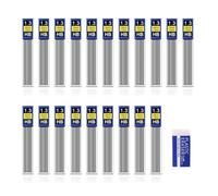 FURREN 240 Unidades Minas de Lápiz Minas 1.3 mm HB Recambio de Minas para Portaminas de Grafito Cable de Lápiz Mecánico Recarga de Lapiz Recargas de Plomo y 1 Goma de Dorrar para Lápiz Automático