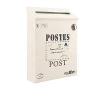 FURREN BuzóN Vintage para Montaje en Pared, BuzóN de Correo para Exterior, BuzóN de Metal Antiguo, Resistente Al óXido, Soporte para Correo, Color