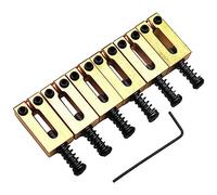 FURREN Juego de 6 sillines de puente para guitarra eléctrica de latón macizo, puente de puente, código de cuerda, cuerda, código de cuerda, sillín de cuerda (negro)