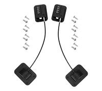 FURREN - Lote de 2 cerraduras de corredera de combinación codificada, cerradura de fijación para niños, cerraduras de ventana de armario de seguridad para niños, cerradura de puerta para bebé