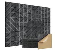 FURREN Paneles acústicos autoadhesivos, 12 piezas de 12 x 12 x 0.4 pulgadas, paneles de pared decorativos insonorizados, A