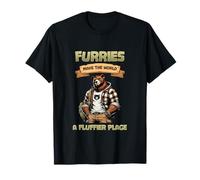 Furries Make The World a fluffier Place l Furry Fandom Bear Camiseta
