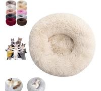 Furry Cat Donut, Furry Donut Cat, Cat Donut Bed, Washable Anti-Anxiety Donut Dog Cuddler Bed, Non-slip Bottom Winter Pet Plush Bed, Round Cat Bed Pet Mattress Warm Comfortable (3XL,Light brown)