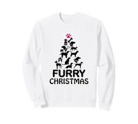 Furry Christmas, Dogs & Cats Christmas Tree, Cool Christmas Sudadera