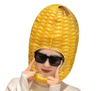 Furry Corn Hat Headgear, Plush Corn Cob Headwear, Cute Cosplay Accessory For Holiday Parties, Dress Up Fun For All Ages Furry Corn Hat Headgear, Plush Corn Cob Headwear, Cute Cosplay Accessory