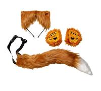 Furry Ears And Tail - HalloweenCosplay Accessories - Animal Headband Paw Gloves Set | Prevents Stress Points And Rubbing, So Sensitive Skin Stays Comfortable Whether You Are Hosting A Children's Part