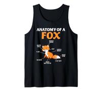 Furry Fandom Fox Anatomy Fursona Humor Toe Beans Tabla guía Camiseta sin Mangas