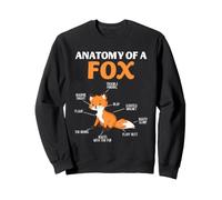 Furry Fandom Fox Anatomy Fursona Humor Toe Beans Tabla guía Sudadera