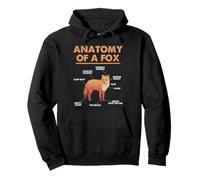 Furry Fandom Fox Anatomy Fursona Humor Toe Beans Tabla guía Sudadera con Capucha