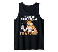 Furry Fandom Fox Fursona, Divertido y difícil de ser, fanático del Orgullo Camiseta sin Mangas