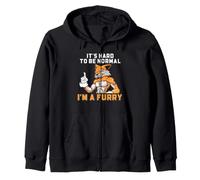Furry Fandom Fox Fursona, Divertido y difícil de ser, fanático del Orgullo Sudadera con Capucha