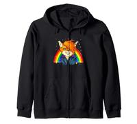 Furry Fandom Fox Fursona Pride Rainbow Anthro Fan Art Vibe Sudadera con Capucha