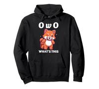 Furry Fandom Wolf Fan Fursona Funny Reaction Wow ¿Qué es Esto? Sudadera con Capucha