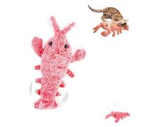 Furry Fellow Interactive Dog Toy Lobster,Furry Fellow Dog Toy Lobster, Furry Fellow Interactive Dog Toy,Wiggly Lobster Dog Toy,Floppy Lobster Dog Toys,Usb Charging Jumping Lobster Cat Toys (PINK)
