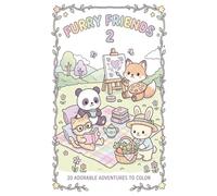 Furry Friends 2: A Bold and Easy Kawaii Animal Coloring Book for Kids: Simple, Cute, and Relaxing Designs for Toddlers, Preschoolers, and Beginners to Color