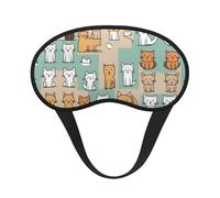 Furry Friends - Antifaz para dormir de satén con borde negro para una comodidad óptima y bloqueo de la luz