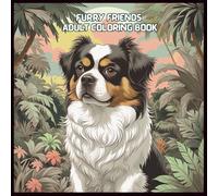 Furry Friends: Dog-Themed Adult Coloring Book: Stress-Relief Coloring Pages Featuring Adorable Dogs for Adults & Dog Lovers