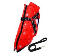 Furry King Abrigo De Invierno For Perros Con Arnés, Chaqueta De Invierno 3 En 1 For Perros, Impermeable, Resistente Al Viento, Chaqueta De Nieve For Perros Pequeños, Medianos Y Grandes(Red 3,S)